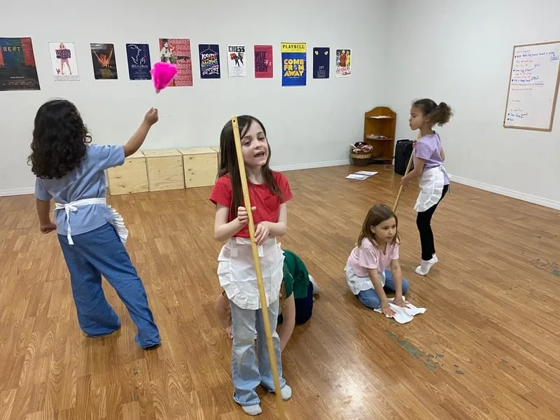 Students rehearsing together in the studio